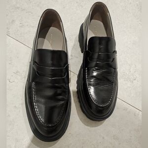 All Saints Lola Black Leather Loafers